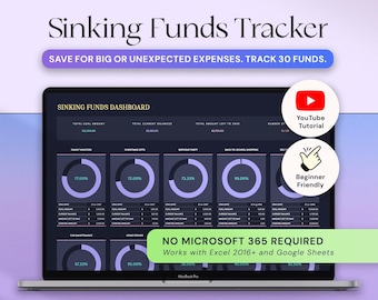 Rastreador de ahorros Rastreador de fondos de amortización Plantilla de Hojas de cálculo de Google Excel Planificador de dinero Rastreador de objetivos de ahorro Plantilla de hoja de cálculo para desafío de ahorro