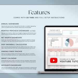 Annual Paycheck Budget Spreadsheet Weekly Budget Excel Google - Etsy