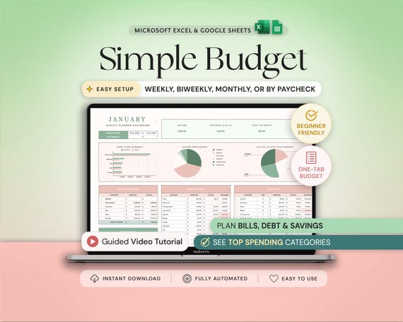 Budget Planner Google Sheets Monthly Budget Spreadsheet Excel Weekly Paycheck Budget Template Biweekly Budgeting by Paycheck Expense Tracker