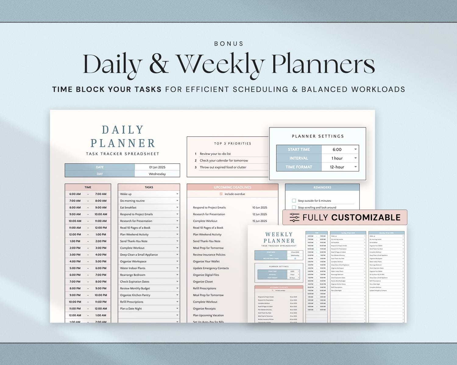 Task Tracker Spreadsheet Google Sheets Excel to Do List Template Task ...