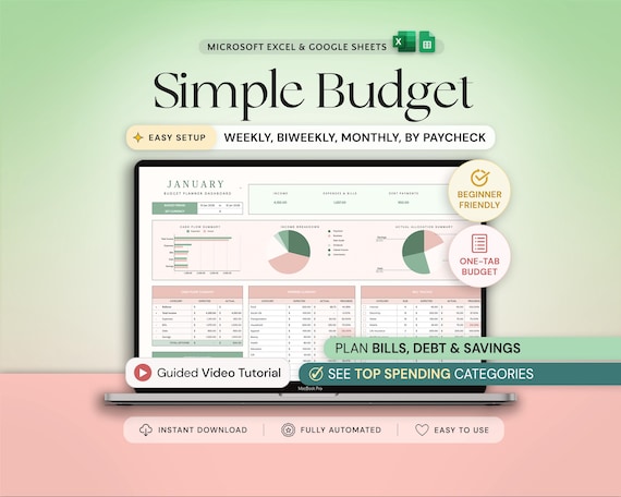 Budget Planner Google Sheets Monthly Budget Spreadsheet Excel Weekly Paycheck Budget Template Biweekly Budgeting by Paycheck Expense Tracker
