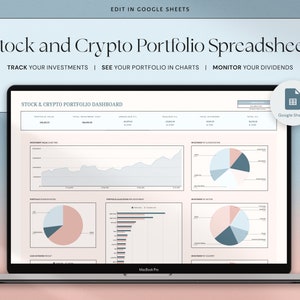 Investment Tracker Stock Portfolio Spreadsheet Google Sheets Trading Journal Crypto Tracker Personal Finance Planner Spreadsheet Dashboard