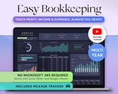 Bookkeeping Template Small Business Spreadsheet Income Expense Tracker Accounting Spreadsheet Google Sheets Excel Profit and Loss Dark Mode
