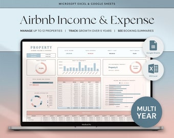 Airbnb Template Income and Expense Spreadsheet Airbnb Host Template Vacation Rental Property Management Vrbo Airbnb Bundle Profit and Loss