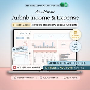 Airbnb Template Income and Expense Spreadsheet Airbnb Host Template Vacation Rental Property Management Vrbo Airbnb Bundle Profit and Loss