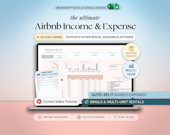 Airbnb Template Income and Expense Spreadsheet Airbnb Host Template Vacation Rental Property Management Vrbo Airbnb Bundle Profit and Loss