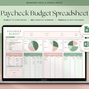 Google Sheets Budget Spreadsheet Paycheck Budget Excel Template Bi Weekly Budget Planner Excel Expense Tracker Finance Planner Weekly Budget