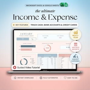 Income and Expense Tracker Spreadsheet Personal Financial Planner Excel Spreadsheet Monthly Expense Tracker Google Sheets Template Finance