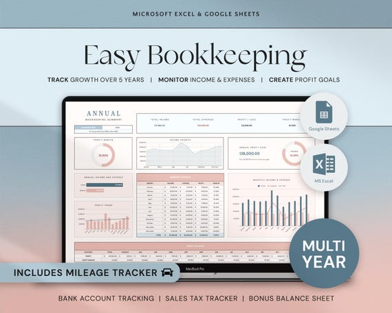 Small Business Bookkeeping Template Excel Bookkeeping Spreadsheet Business Expense Tracker Sales Tracker Accounting Template Income Tracker