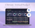 Ultimate Annual Budget Spreadsheet Google Sheets Excel Budget Template Monthly Budget Planner Family Weekly Yearly Budget Tracker Dark Mode