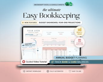 Small Business Bookkeeping Template Excel Bookkeeping Spreadsheet Business Expense Tracker Sales Tracker Accounting Template Income Tracker