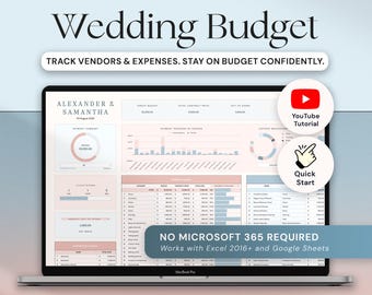 Wedding Budget Spreadsheet Wedding Planner Google Sheets Excel Wedding Expense Tracker Destination Wedding Finance Bridal Budget Template