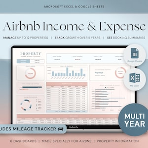 Airbnb Template Income and Expense Spreadsheet Airbnb Host Template Vacation Rental Property Management Vrbo Airbnb Bundle Profit and Loss