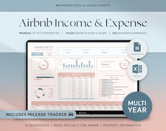 Airbnb Template Income and Expense Spreadsheet Airbnb Host Template Vacation Rental Property Management Vrbo Airbnb Bundle Profit and Loss
