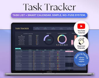 Aufgabentracker Tabelle To Do Liste Excel Template Google Sheets Team Aufgabenmangement Arbeitsorganisation Monatlicher Stundenplan Kalender Dark Mode