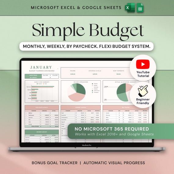 Budget Planner Google Sheets Monthly Budget Spreadsheet Excel Weekly Paycheck Budget Template Biweekly Budgeting by Paycheck Expense Tracker