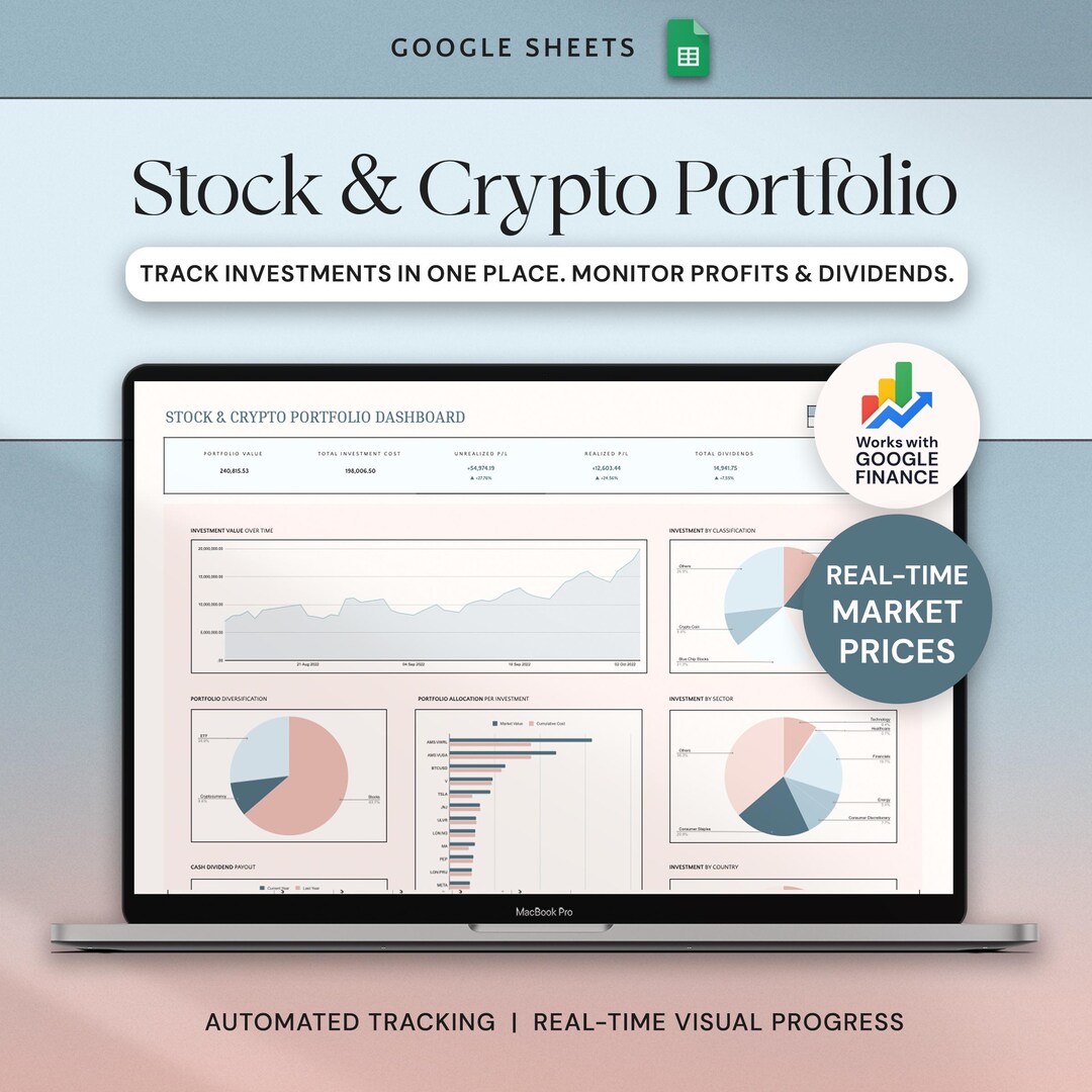 Investment Tracker Stock Portfolio Spreadsheet Google Sheets Trading ...