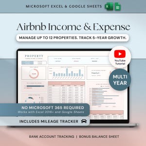 Airbnb Template Income and Expense Spreadsheet Airbnb Host Template Vacation Rental Property Management Vrbo Airbnb Bundle Profit and Loss