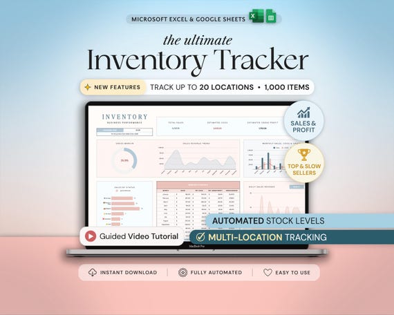 Inventory Tracker Spreadsheet Small Business Inventory Template Google Sheets Excel Inventory Management Inventory Log List Order Tracker