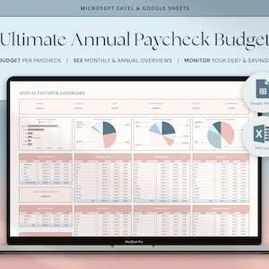 Annual Paycheck Budget Spreadsheet, Weekly Budget Excel Google Sheets