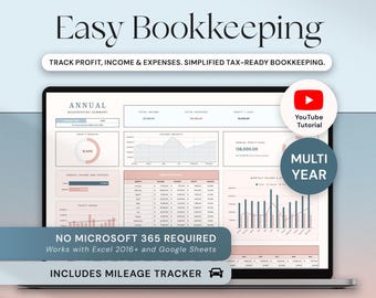 Modèle de comptabilité pour petite entreprise Feuille de calcul de comptabilité Excel Suivi des dépenses de l'entreprise Suivi des ventes Modèle de comptabilité Suivi des revenus