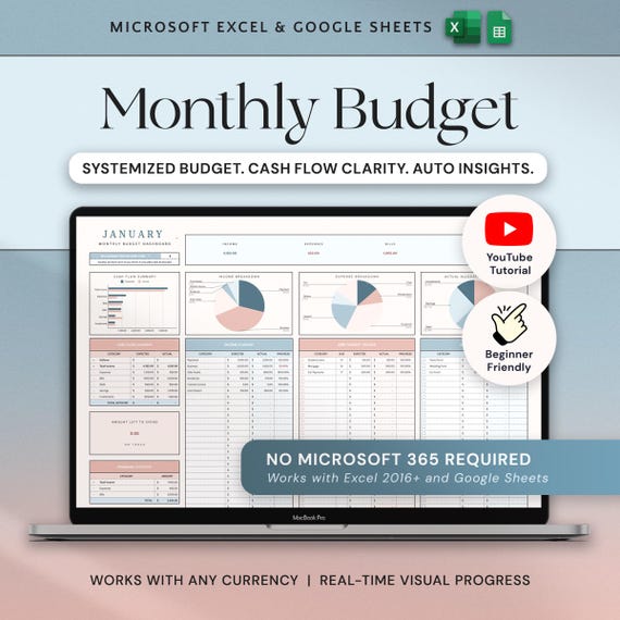 Monthly Budget Spreadsheet Excel Google Sheets Budget Dashboard Finance Tracker Excel Spreadsheet Personal Budget Planner Bill Calendar