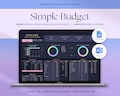 Budget Planner Excel Google Sheets Budget Spreadsheet Monthly Paycheck Budget Tracker Weekly Expense Budgeting Finance Spreadsheet Dark Mode