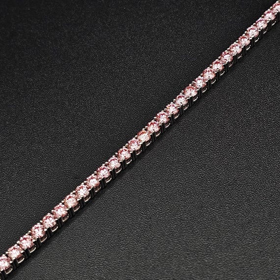 ラボグロウン ピンクダイヤモンド ブレスレット レディース プレゼント 女性 40代 50代 ブランド ラボグロウン ダイヤモンド ブレスレット レディース ピンクゴールド