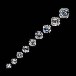 Diamante de talla Asscher para anillos de compromiso, diamante creado en laboratorio EF-VS, diamantes sueltos melee para joyería personalizada