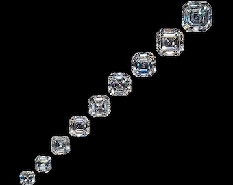 Diamant im Asscher Schliff für Verlobungsringe, Verlobungsringe, EF-VS Labor erstellter Diamant, Lose Melee Diamanten für kundenspezifischen Schmuck