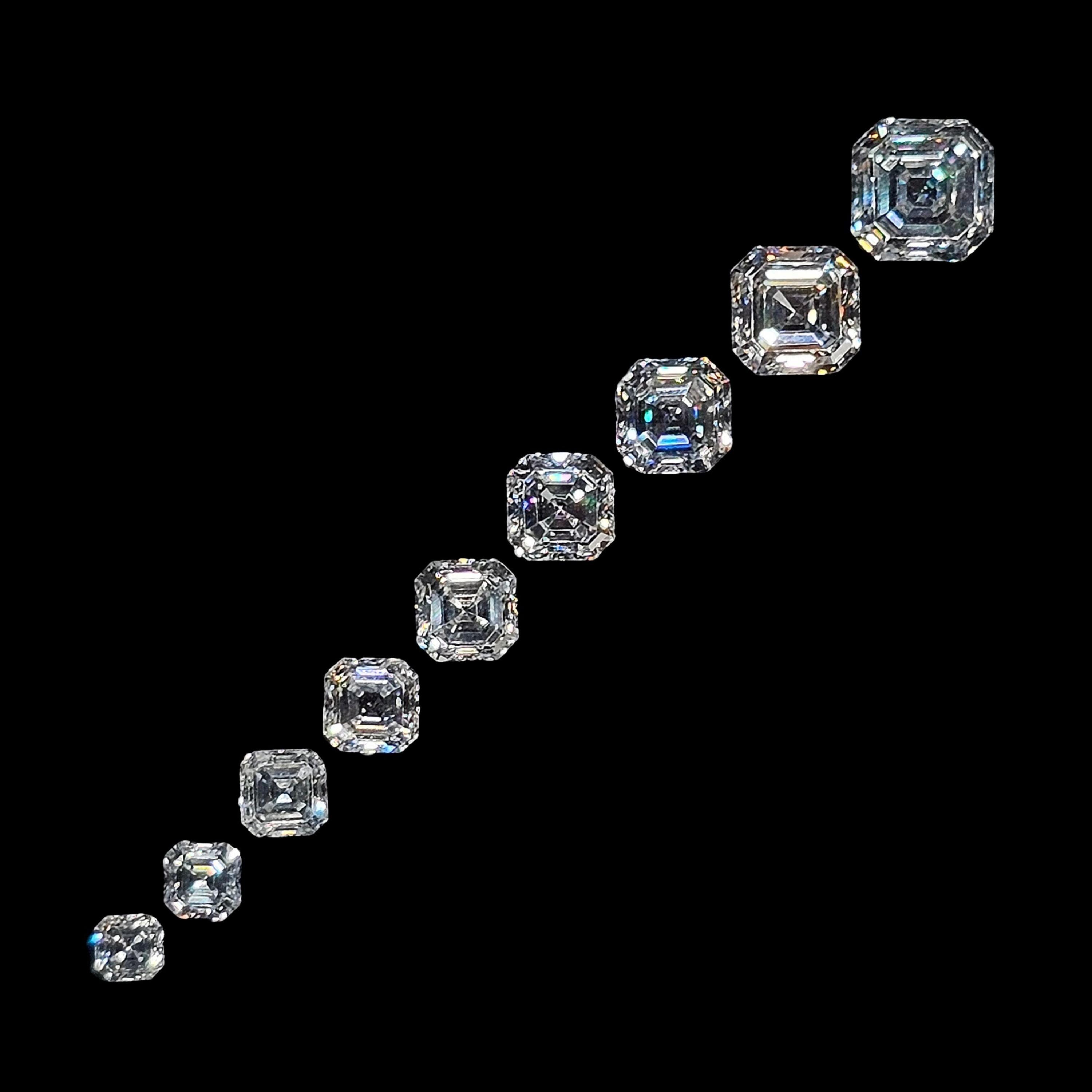50 Moissanite Simulanti CZ Taglio Asscher Vintage 5mm – Qualità AAAAA Brillante