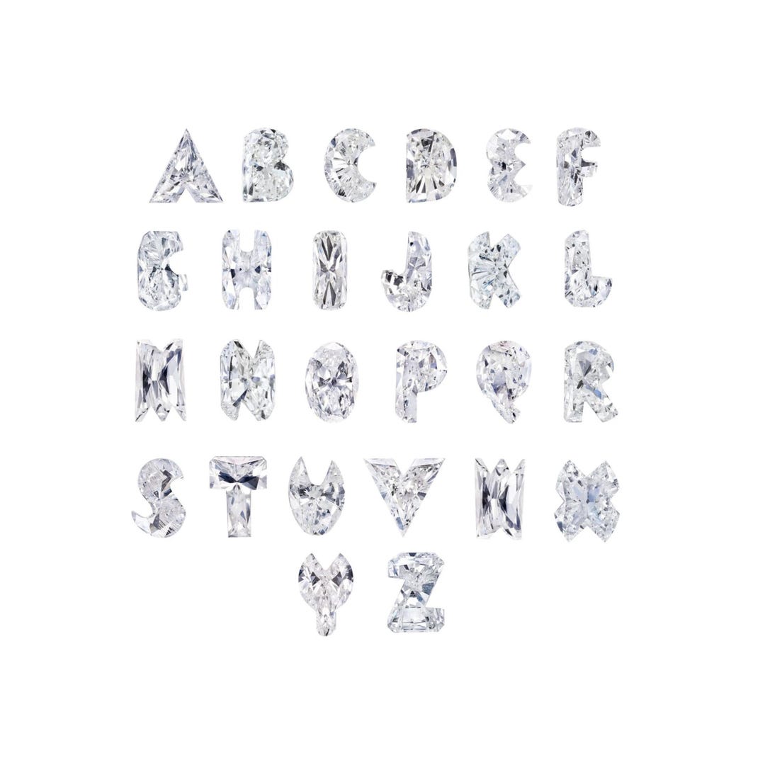 Letterstart Diamond Diamond Letter Natural Alphabet Cut Loose Diamond for Initial Necklace ...