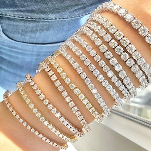 Tennis Armband Labrador Diamant | 1.8 - 13 Karat | Stapelbares Armband | 14K Solid Gold Tennis Armbänder Infinity Armband | Geschenk für Sie