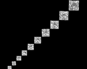 Princess Cut Labor gewachsene Diamanten, loser künstlicher Solitärdiamant, lose Diamanten für Verlobungsring, Labordiamant für die Schmuckherstellung