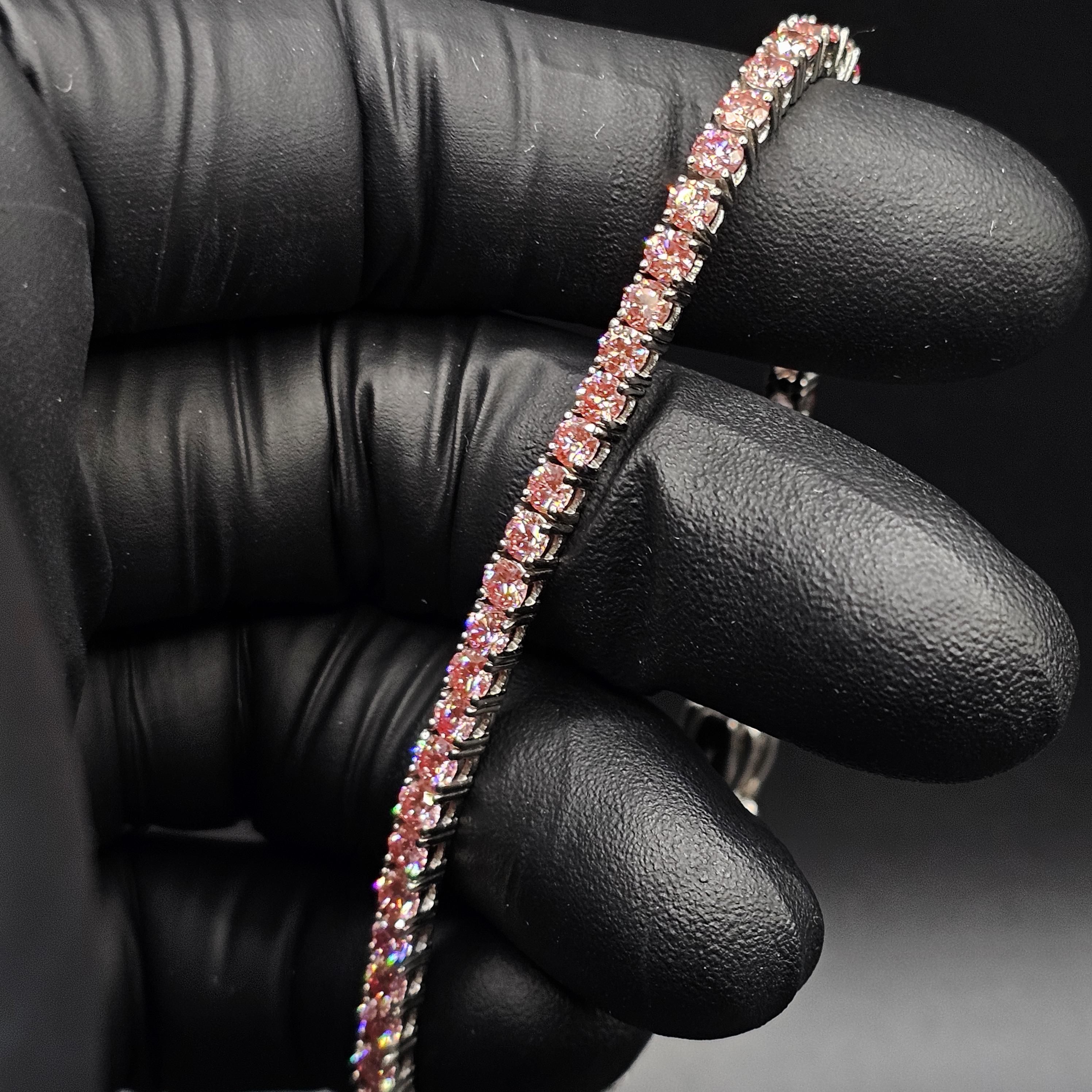 ラボグロウン ピンクダイヤモンド ブレスレット レディース プレゼント 女性 40代 50代 ブランド ラボグロウン ダイヤモンド ブレスレット レディース ピンクゴールド