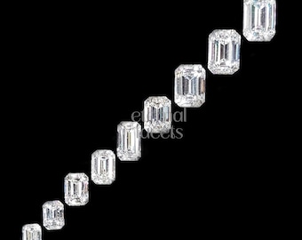 Emerald Cut Lab Diamanten Nahnah Lose Lab Diamanten HPHT EF Farbe VS1 Klarheit