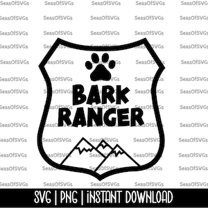 Bark Ranger SVG PNG | Hiking Dog Svg Png | Digital Download, Cut File, Cricut, Silhouette | Adventure Dog SVG, Png | Camping Svg, Wander