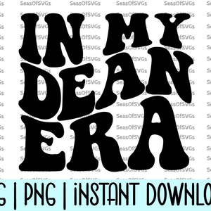 In My Dean Era SVG-PNG | College Dean tijdperk SVG png | Shirt cadeau schoolhoofd | Schooldecaan tijdperk | Cricut silhouetbestand digitale download