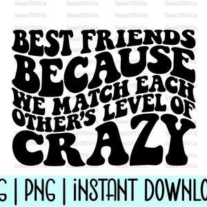 Beste Freunde, weil wir zueinander passen Lustige Bestie Clipart | BFF besten Freund Geschenk | Erwachsenen Humor