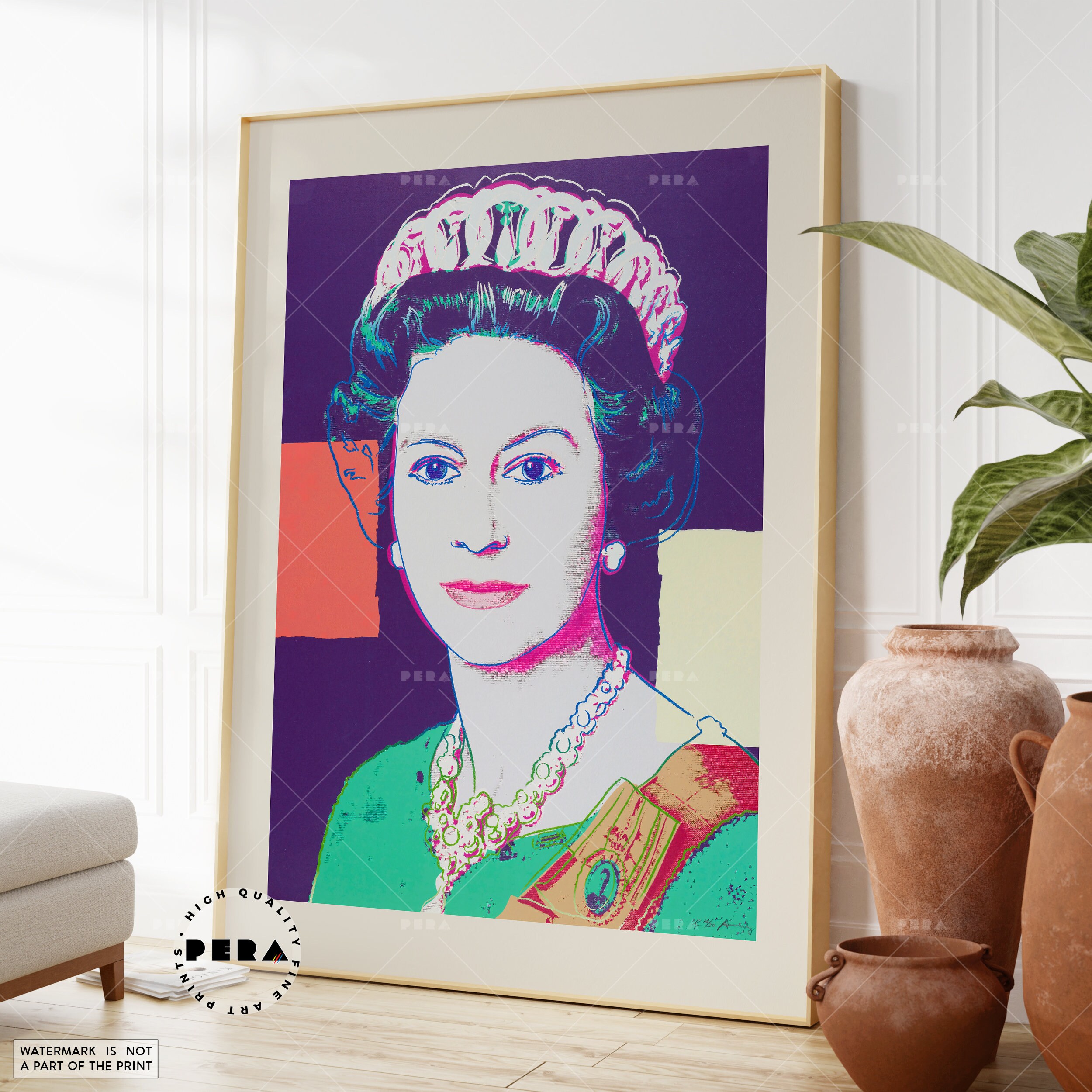 Andy Warhol, Queen Elizabeth II 1985, Andy Warhol Print, Pop Art, Retro ...