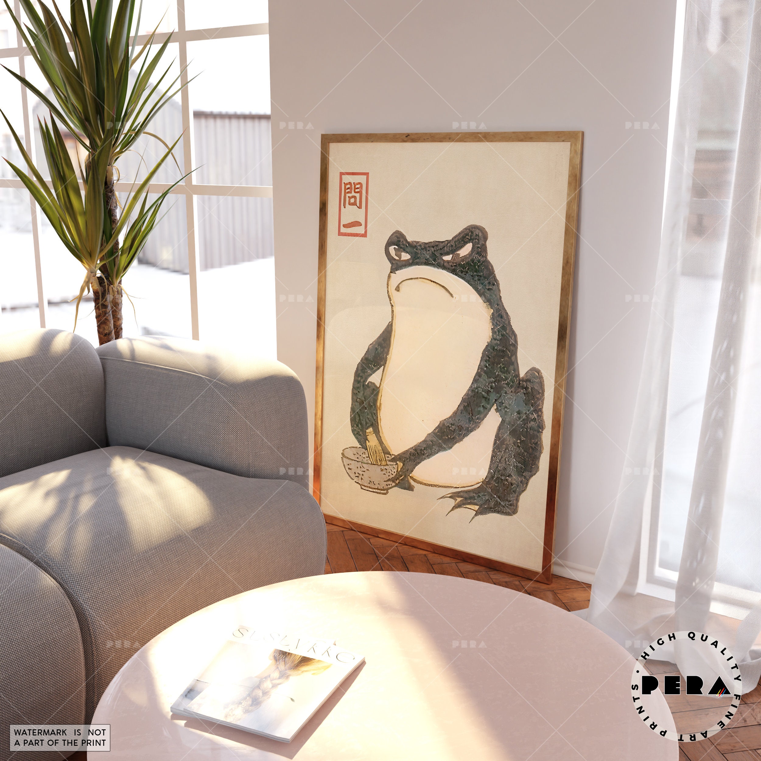 Discover Japanese Art Print, Matsumoto Hoji Poster, Japanese Frog, Japanese Wall Art, Animal Print, Exhibition Poster Und