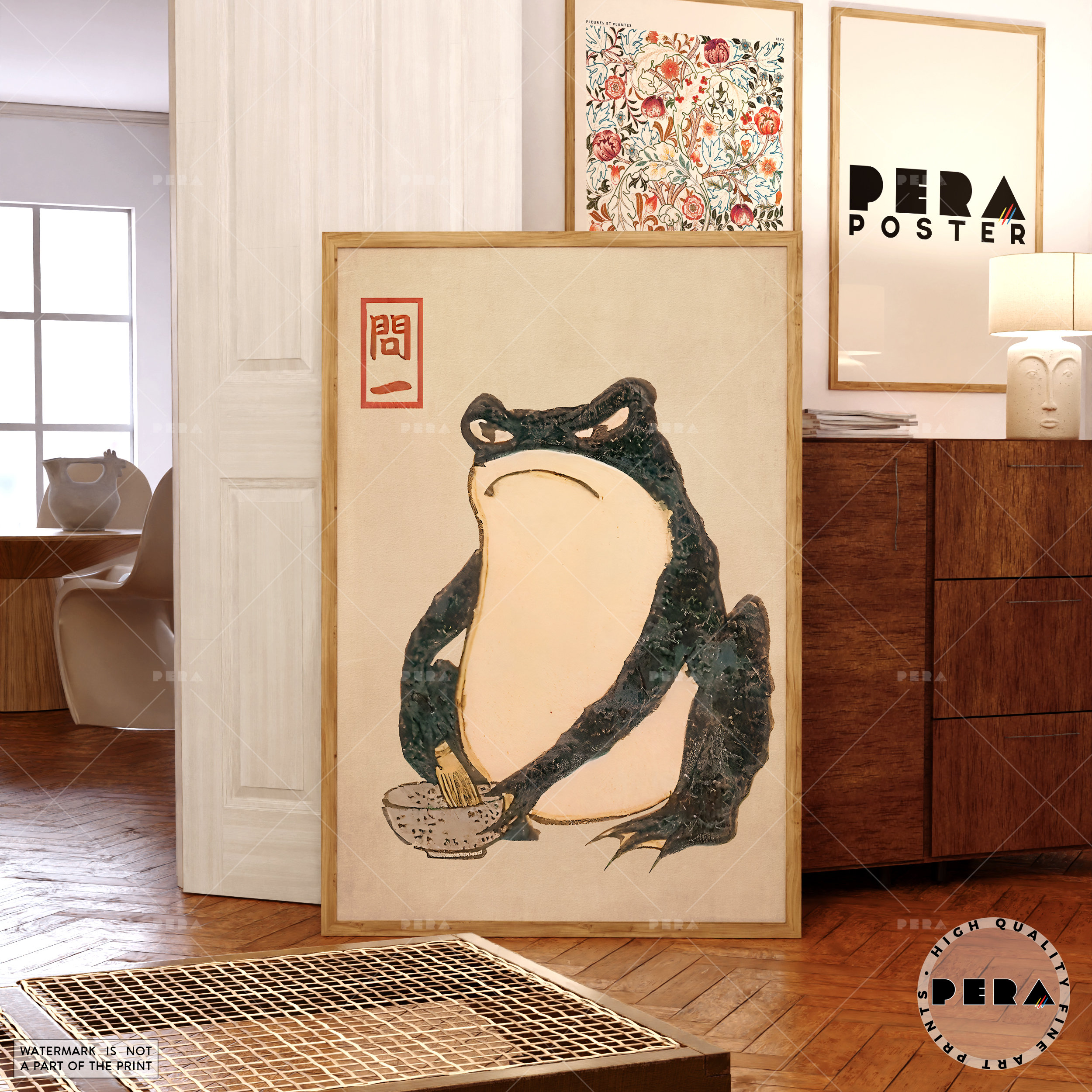 Discover Japanese Art Print, Matsumoto Hoji Poster, Japanese Frog, Japanese Wall Art, Animal Print, Exhibition Poster Und