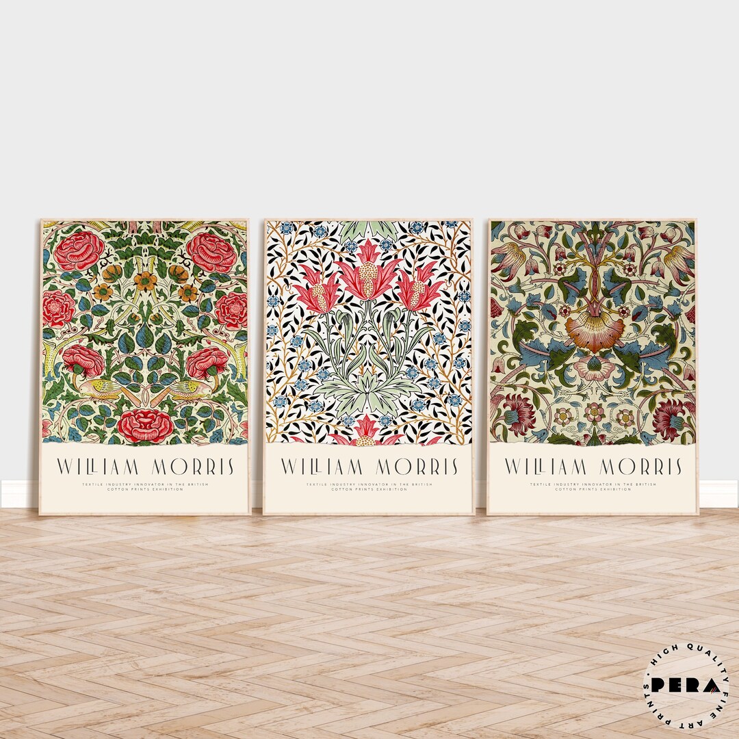 William Morris Set of 3 Prints Gallery Wall Set 3 Botanical - Etsy