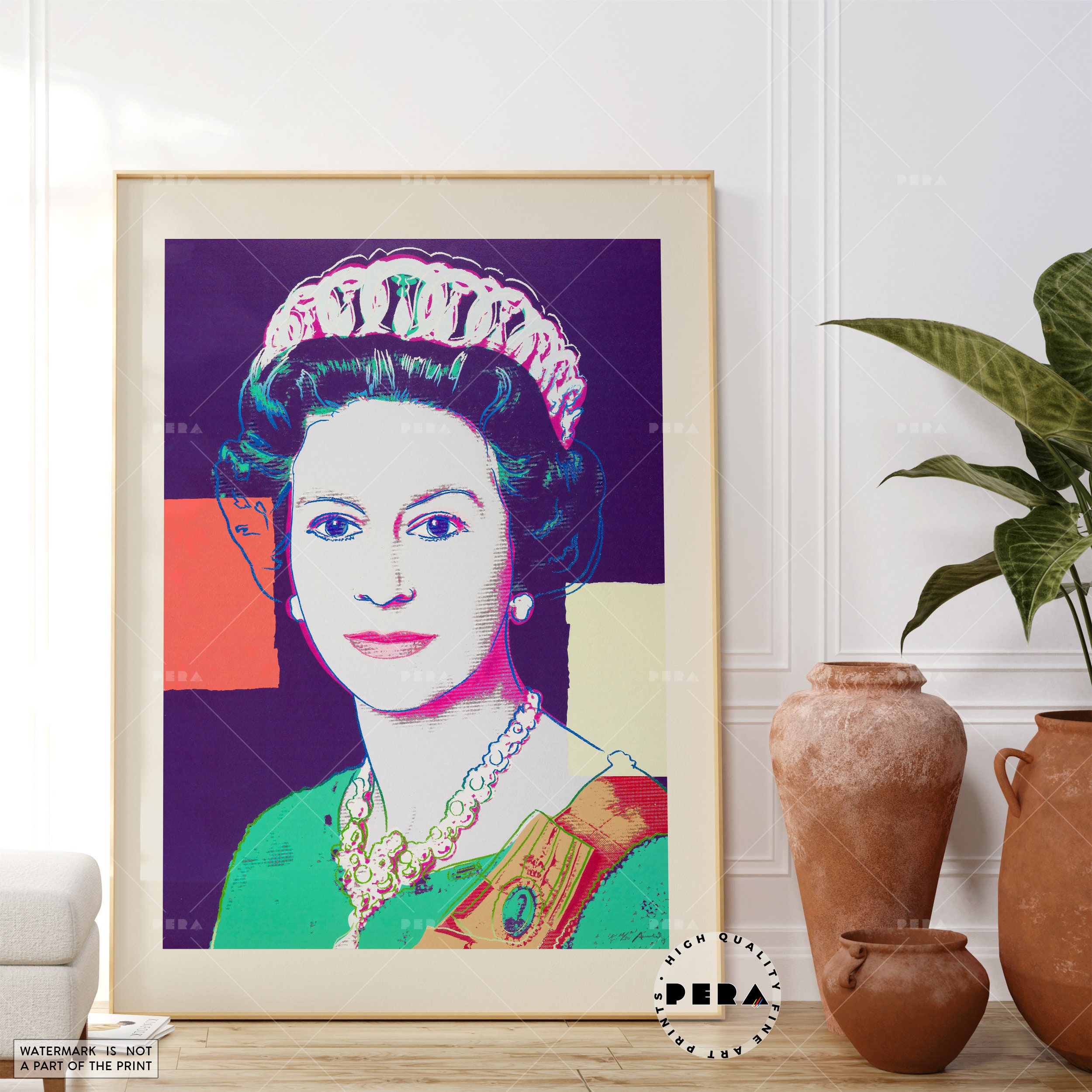 Andy Warhol, Queen Elizabeth II 1985, Andy Warhol Print, Pop Art, Retro ...