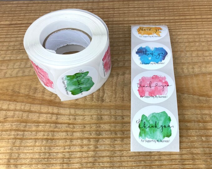 500 Sticker Roll 1.5” Thank You for Supporting My Business