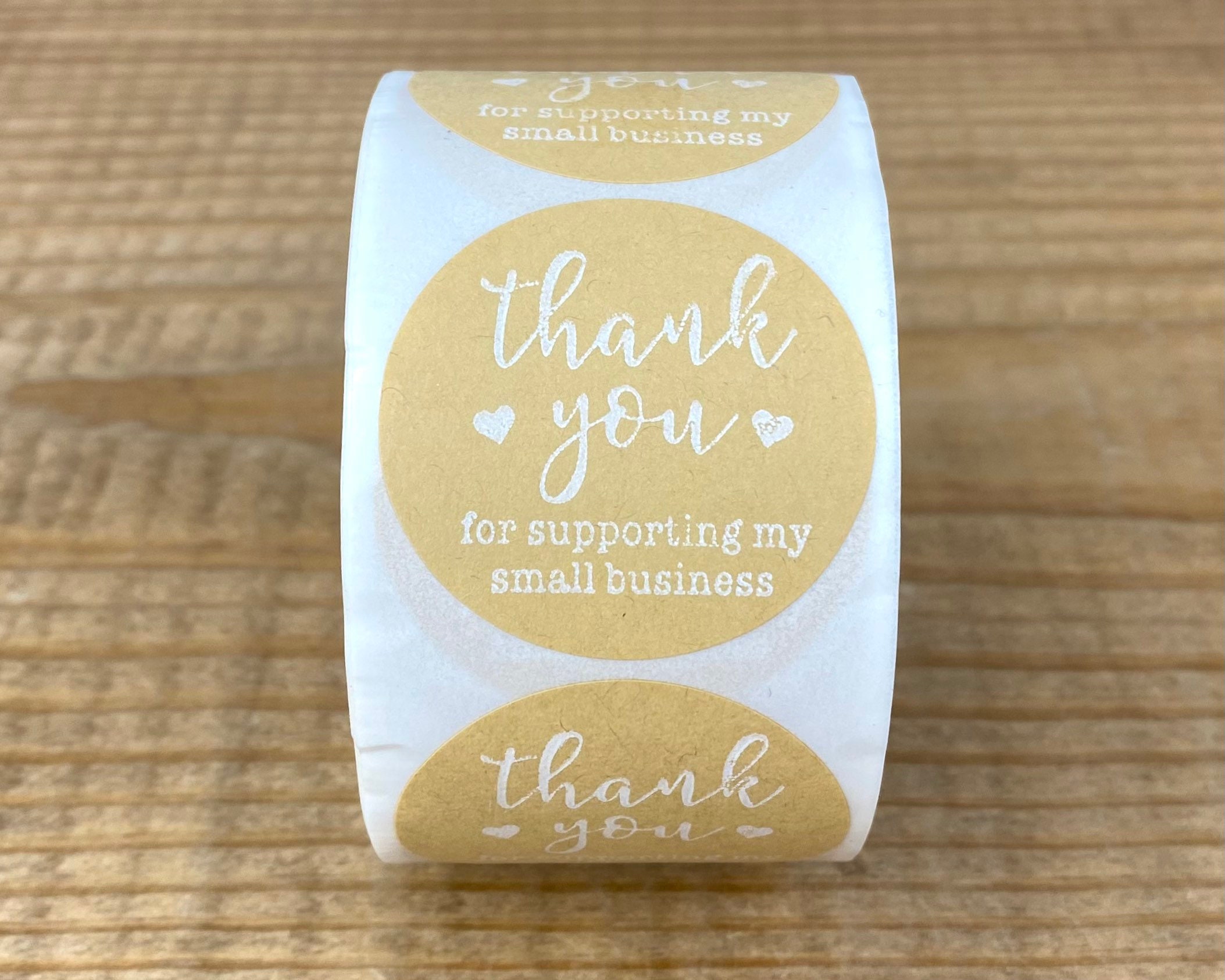 500 Sticker Roll 1.5” Thank You for Supporting My Small Business - Etsy ...