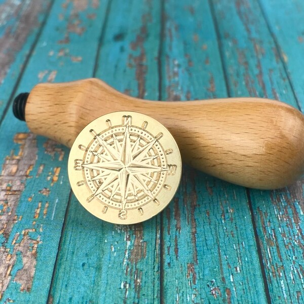 Compass Wax Stamp With Handle