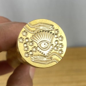 All-Seeing Eye of Providence with Palms Wax Stamp With Handle