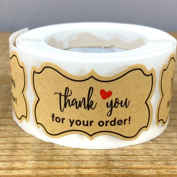 250 Sticker Roll Thank You for Your Order