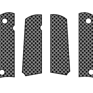 Dragon Scales, Grips, 1911, Stippling, Engraving, SVG, Ai